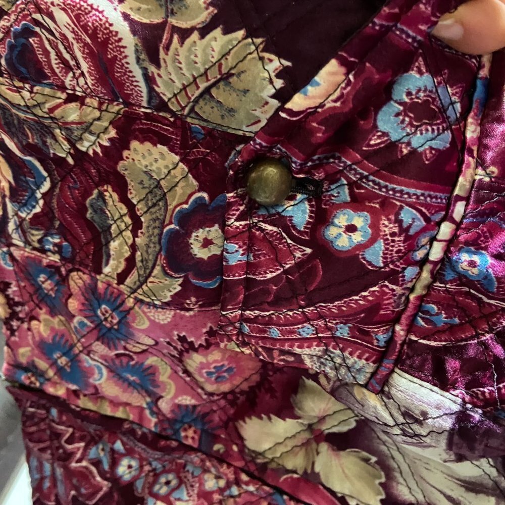 Apriori quilted jacket Floral Satin size 12 - Picture 6 of 10